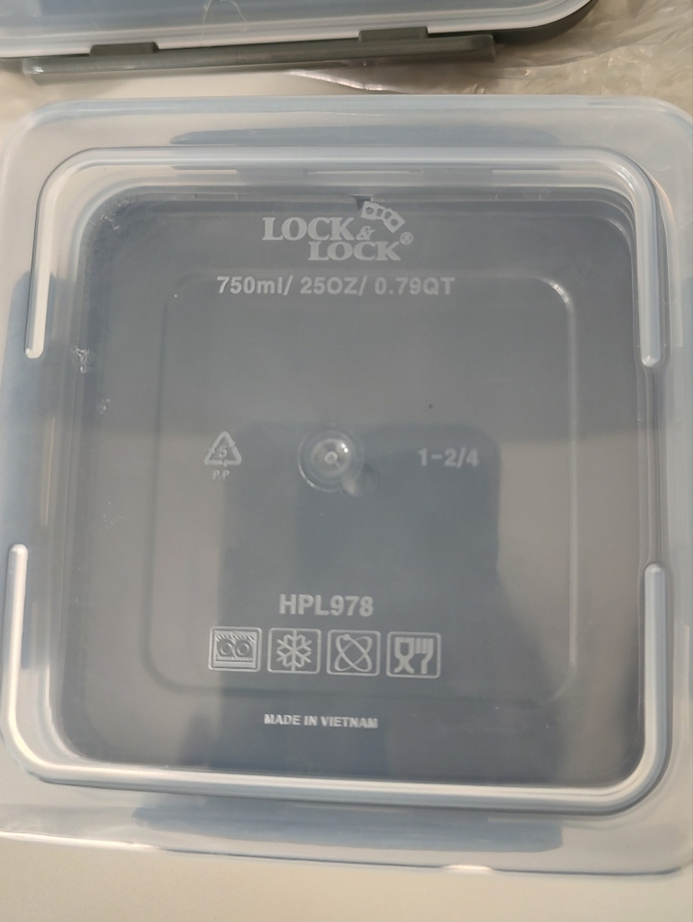 LocknLock Food Storage Nesting Set Gray Four Pieces Square NEW - Picture 9 of 12
